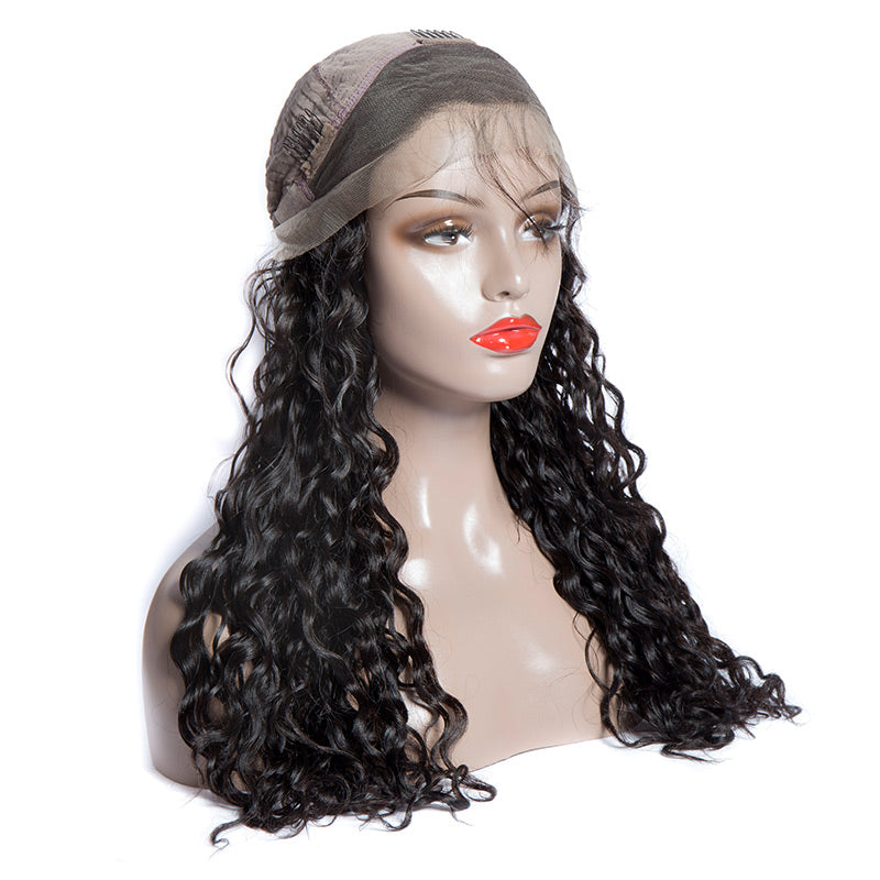 Virgo Hair 180 Density Raw Indian Remy Human Hair Wigs Water Wave Lace Front Wigs For Black Women And Kids front cap