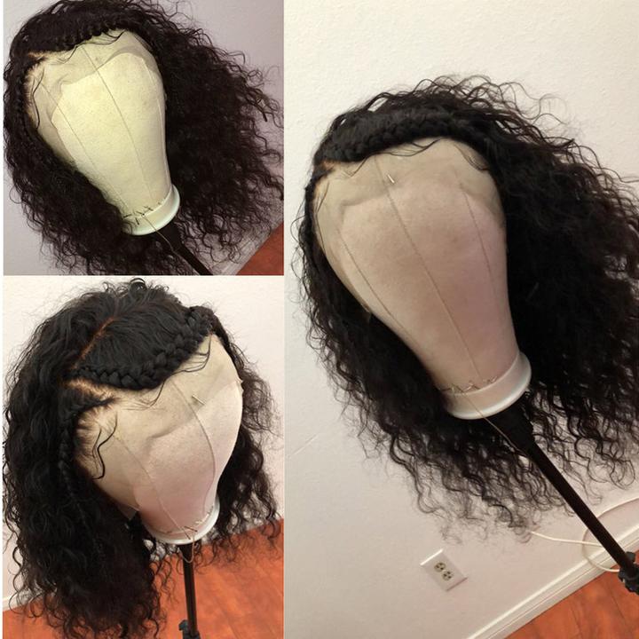 Virgo Hair 180 Density Raw Indian Remy Human Hair Wigs Water Wave Lace Front Wigs For Black Women And Kids hairline