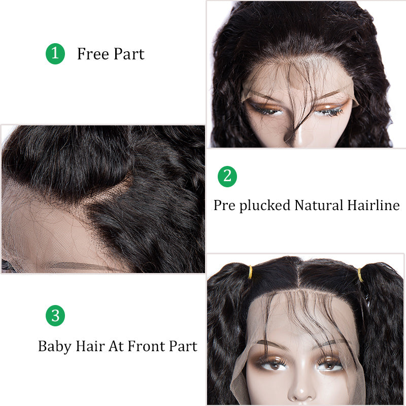 Lace Front Wig, 100% Raw Virgin Indian Hair